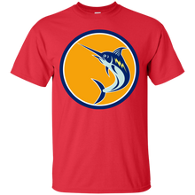 Load image into Gallery viewer, Blue Marlin Fish Jumping Circle Retro T-Shirt