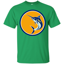 Load image into Gallery viewer, Blue Marlin Fish Jumping Circle Retro T-Shirt