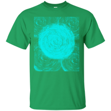 Load image into Gallery viewer, Blue vortex wave flower swirl abstract art T-Shirt T-Shirt