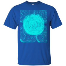 Load image into Gallery viewer, Blue vortex wave flower swirl abstract art T-Shirt T-Shirt