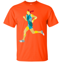 Load image into Gallery viewer, Female Triathlete Marathon Runner Low Polygon T-Shirt