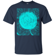 Load image into Gallery viewer, Blue vortex wave flower swirl abstract art T-Shirt T-Shirt