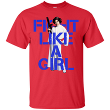 Load image into Gallery viewer, Princess Leia - Fight Like A Girl T-Shirt - teeshirtperfect.com