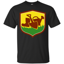 Load image into Gallery viewer, Spade Gumboot Watering Can Shield Retro T-Shirt