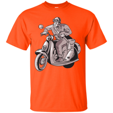 Load image into Gallery viewer, Messenger Riding Scooter Woodcut T-Shirt