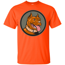 Load image into Gallery viewer, Pitbull Dog Mongrel Head Circle Woodcut T-Shirt