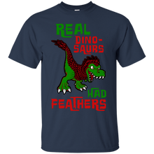 Load image into Gallery viewer, Real dinosaurs had feathers T-Shirt