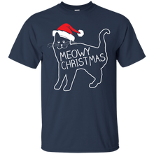 Load image into Gallery viewer, Meowy Christmas Santa Hat Shirt T-Shirt