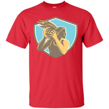 Load image into Gallery viewer, Netball Player Rebound Ball Shield Retro T-Shirt