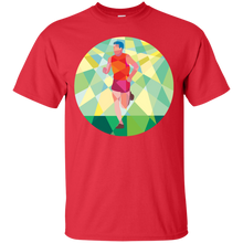 Load image into Gallery viewer, Marathon Runner Running Circle Low Polygon T-Shirt