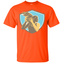 Load image into Gallery viewer, Netball Player Rebound Ball Shield Retro T-Shirt