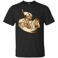 Load image into Gallery viewer, Knight On Horse Holding Flag Drawing T-Shirt
