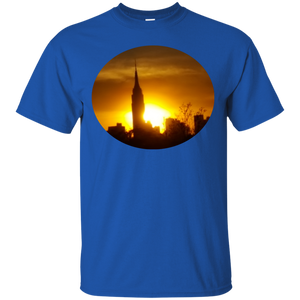 Empire State Building Sunset Circle T-Shirt