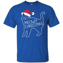 Load image into Gallery viewer, Meowy Christmas Santa Hat Shirt T-Shirt