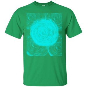 Blue vortex wave flower swirl abstract art T-Shirt T-Shirt
