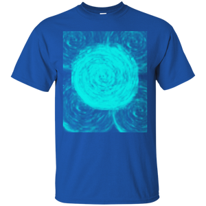 Blue vortex wave flower swirl abstract art T-Shirt T-Shirt
