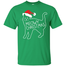 Load image into Gallery viewer, Meowy Christmas Santa Hat Shirt T-Shirt