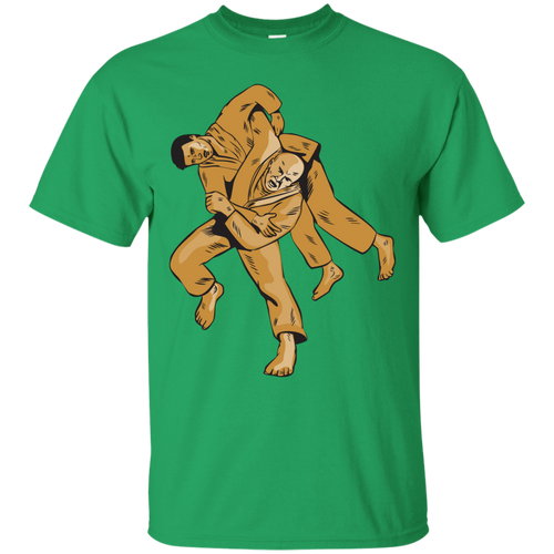 Judo Combatants Throw Front Etching T-Shirt