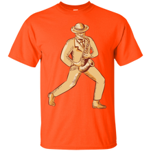 Load image into Gallery viewer, Jazz Player Playing Saxophone Etching T-Shirt