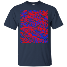 Load image into Gallery viewer, Red and blue abstract art string T-Shirt T-Shirt