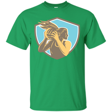 Load image into Gallery viewer, Netball Player Rebound Ball Shield Retro T-Shirt