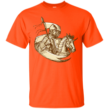 Load image into Gallery viewer, Knight On Horse Holding Flag Drawing T-Shirt