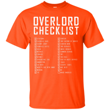 Load image into Gallery viewer, Overlord Checklist (Dark) T-Shirt