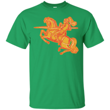 Load image into Gallery viewer, Knight Full Armor Horseback Lance Etching T-Shirt