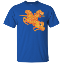 Load image into Gallery viewer, Knight Full Armor Horseback Lance Etching T-Shirt