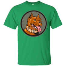 Load image into Gallery viewer, Pitbull Dog Mongrel Head Circle Woodcut T-Shirt