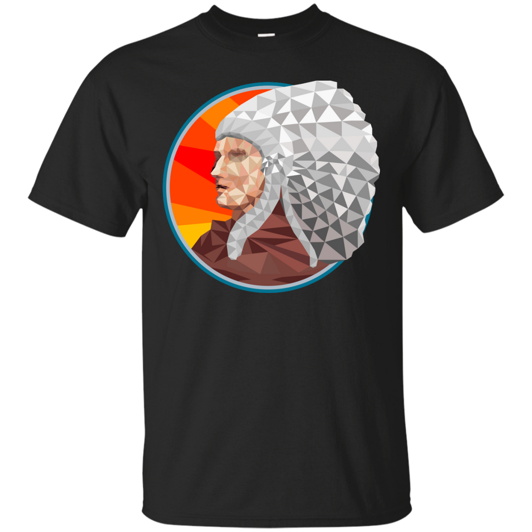 Native American Indian Chief Warrior Low Polygon T-Shirt