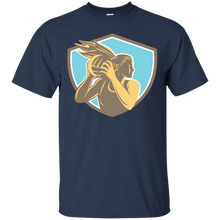 Load image into Gallery viewer, Netball Player Rebound Ball Shield Retro T-Shirt