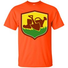 Load image into Gallery viewer, Spade Gumboot Watering Can Shield Retro T-Shirt