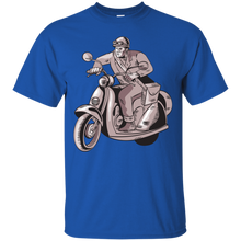 Load image into Gallery viewer, Messenger Riding Scooter Woodcut T-Shirt