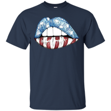 Load image into Gallery viewer, American Flag Lips T-Shirt