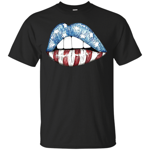 American Flag Lips T-Shirt