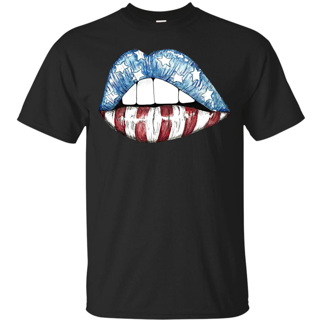 American Flag Lips T-Shirt