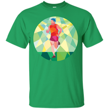 Load image into Gallery viewer, Marathon Runner Running Circle Low Polygon T-Shirt