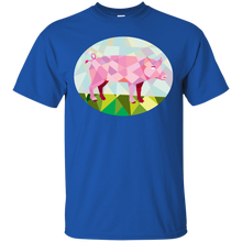Load image into Gallery viewer, Tamworth Pig Side Oval Low Polygon T-Shirt