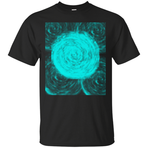 Blue vortex wave flower swirl abstract art T-Shirt T-Shirt