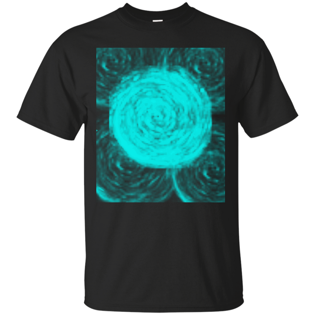 Blue vortex wave flower swirl abstract art T-Shirt T-Shirt