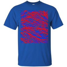 Load image into Gallery viewer, Red and blue abstract art string T-Shirt T-Shirt