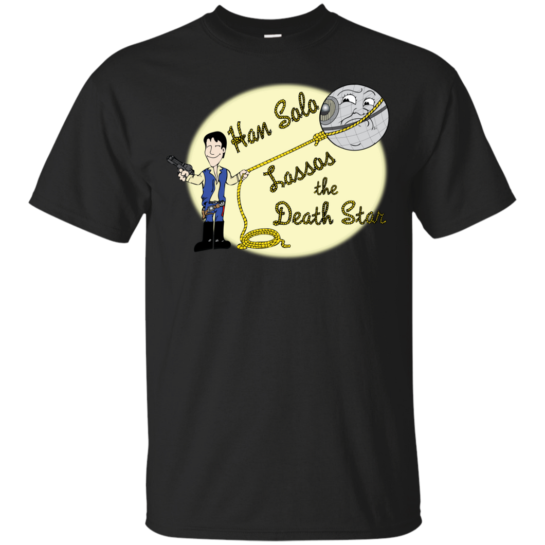Han Solo Lassos the Death Star T-Shirt - teeshirtperfect.com