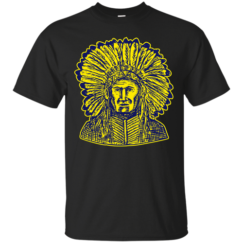 Native American Indian Chief Warrior Etching T-Shirt