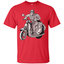 Load image into Gallery viewer, Messenger Riding Scooter Woodcut T-Shirt
