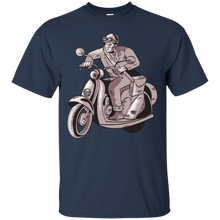 Load image into Gallery viewer, Messenger Riding Scooter Woodcut T-Shirt