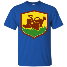 Load image into Gallery viewer, Spade Gumboot Watering Can Shield Retro T-Shirt