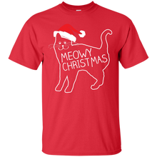 Load image into Gallery viewer, Meowy Christmas Santa Hat Shirt T-Shirt