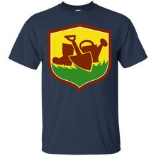 Load image into Gallery viewer, Spade Gumboot Watering Can Shield Retro T-Shirt