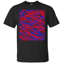 Load image into Gallery viewer, Red and blue abstract art string T-Shirt T-Shirt